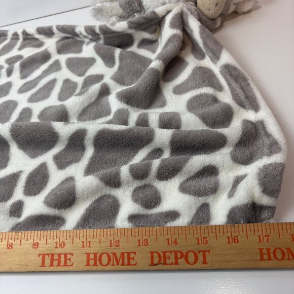 Mon Petit Chou Giraffe Plush Security Blanket Lovey Gray Baby Animal Print - Picture 8 of 9